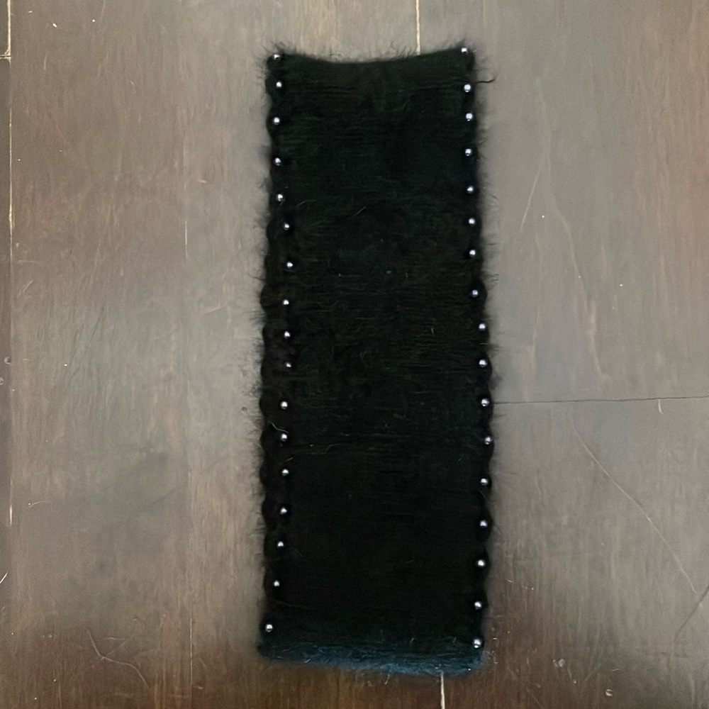 Women’s winter headband Angora and beads